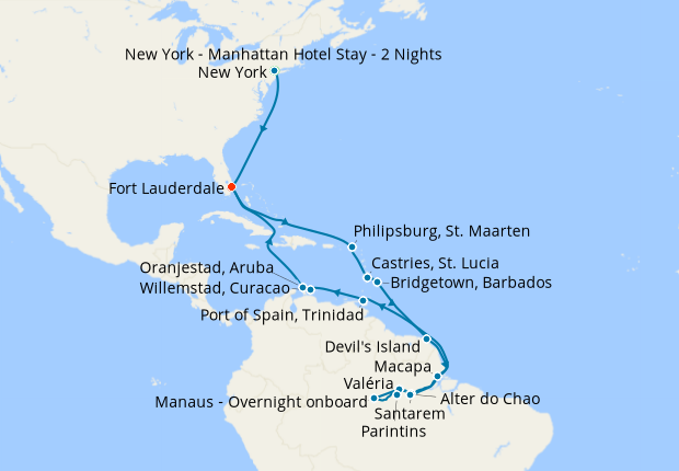 Cruise Itinerary Map