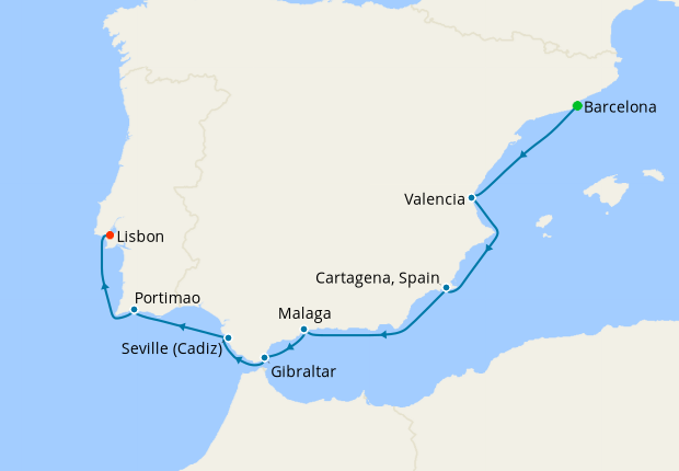 Cruise Itinerary Map