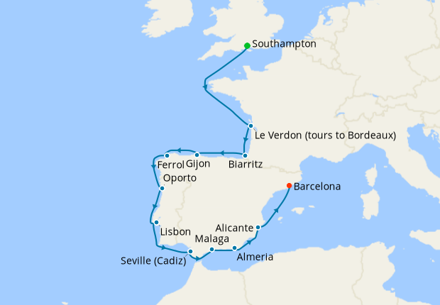 Cruise Itinerary Map