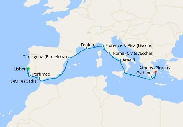 Cruise Itinerary Map
