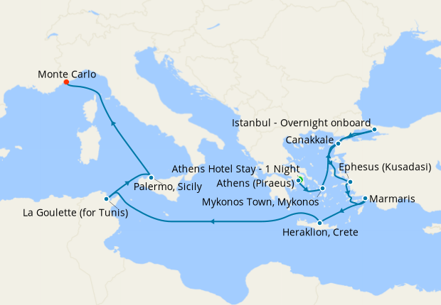 Cruise Itinerary Map