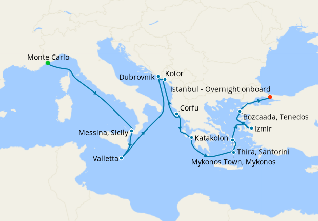 Cruise Itinerary Map