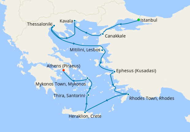 Cruise Itinerary Map