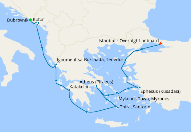 Cruise Itinerary Map