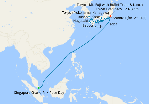 Cruise Itinerary Map