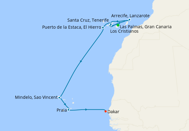 Cruise Itinerary Map