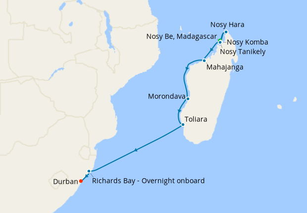Cruise Itinerary Map