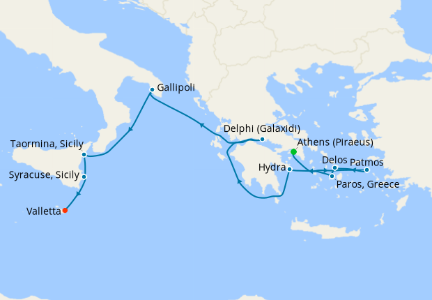 Cruise Itinerary Map