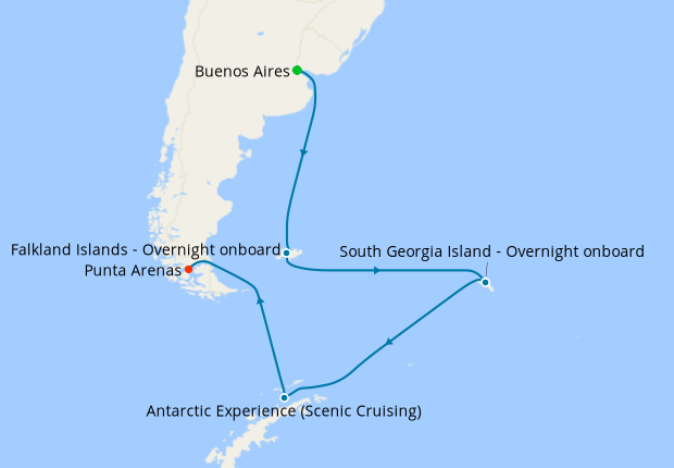 Cruise Itinerary Map