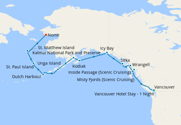 Cruise Itinerary Map