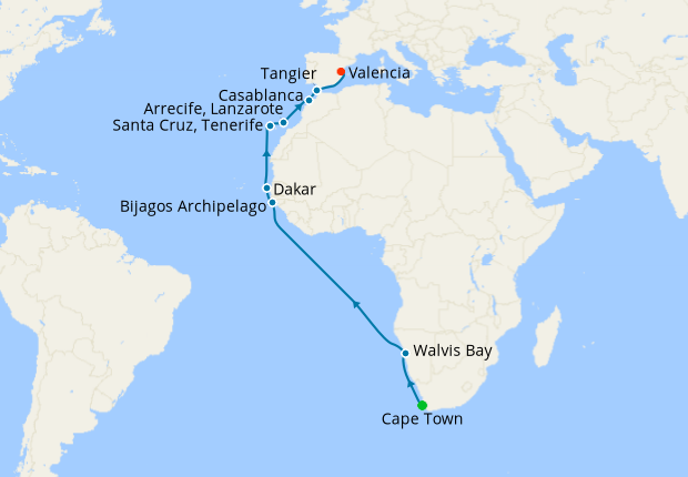 Cruise Itinerary Map