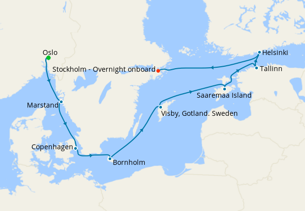 Cruise Itinerary Map