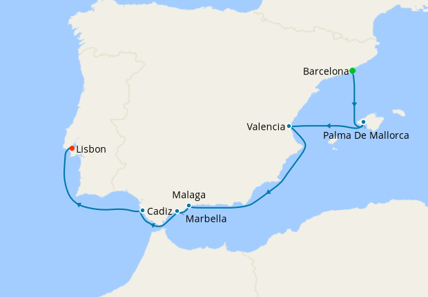 Cruise Itinerary Map