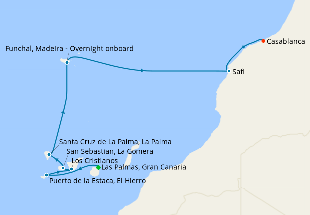 Cruise Itinerary Map