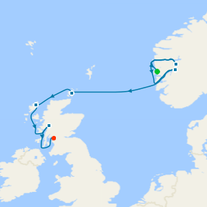 Scottish Isles & Norwegian Fjords from Bergen to Glasgow