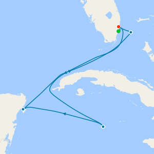 Grand Cayman, Bahamas & Mexico from Ft. Lauderdale with Miami Beach Stay