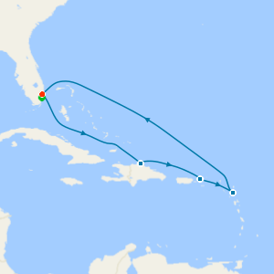 Eastern Caribbean Holiday from Ft. Lauderdale with Miami Beach Stay