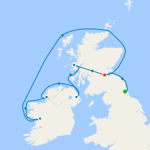The Scenic Shores of Scotland & Ireland from Newcastle