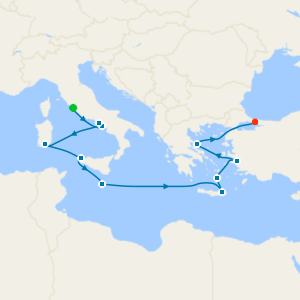 Artefacts & Antiquities Fly Cruise from Rome