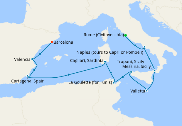 Cruise Itinerary Map