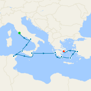 Italy, Tunisia & Greece from Rome to Athens Fly Cruise
