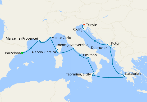 Cruise Itinerary Map