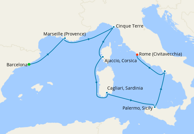Cruise Itinerary Map