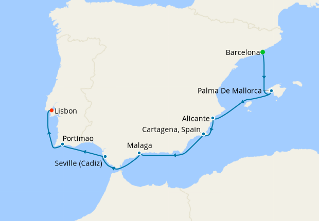 Cruise Itinerary Map