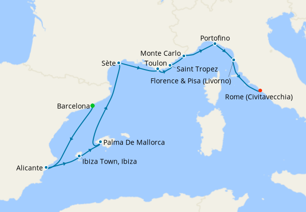 Cruise Itinerary Map