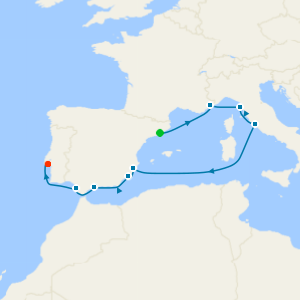 Italian & Iberian Radiance Fly Cruise from Barcelona