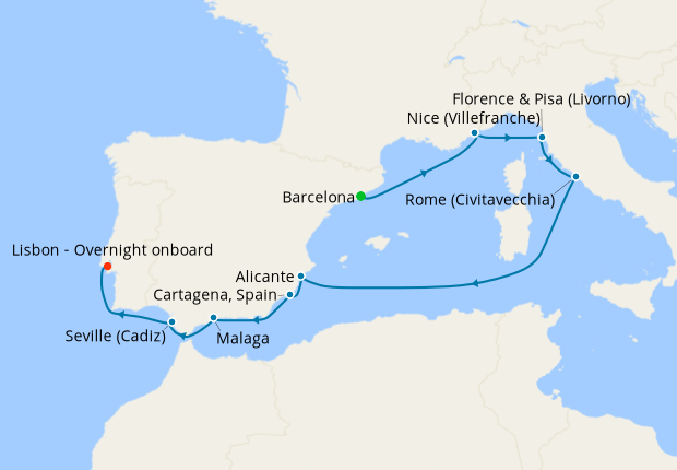 Cruise Itinerary Map