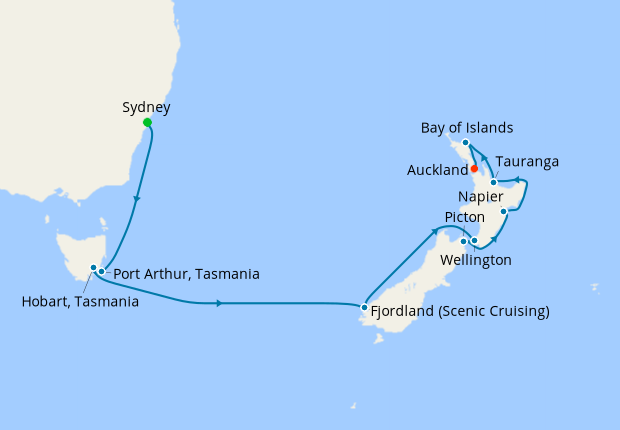 Cruise Itinerary Map