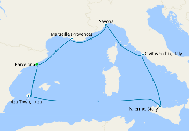 Cruise Itinerary Map