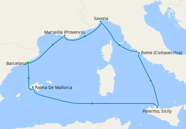 Cruise Itinerary Map
