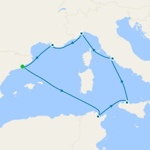 Spain, Italy, France & Balearic Islands Fly Cruise from Barcelona