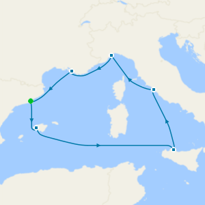 Spain, Italy, France & Balearic Islands Fly Cruise from Barcelona