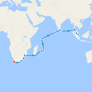 Singapore, Malaysia, Thailand & Mauritius to Cape Town with Stays 