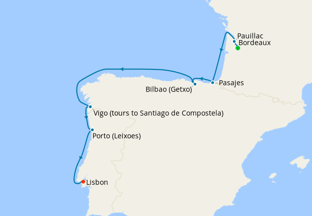 Cruise Itinerary Map