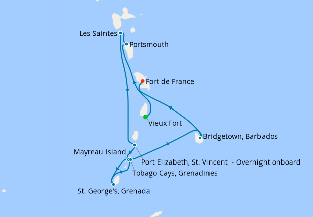 Cruise Itinerary Map