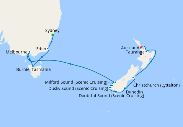 Cruise Itinerary Map