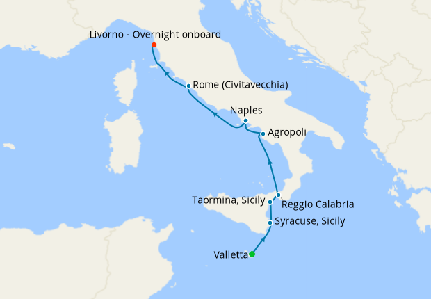 Cruise Itinerary Map