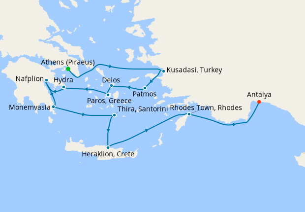 Cruise Itinerary Map