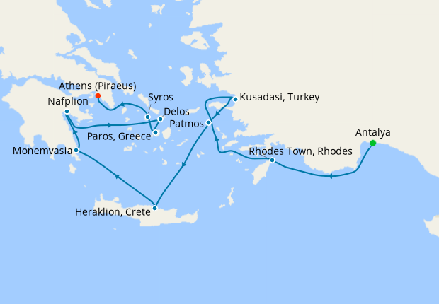 Cruise Itinerary Map