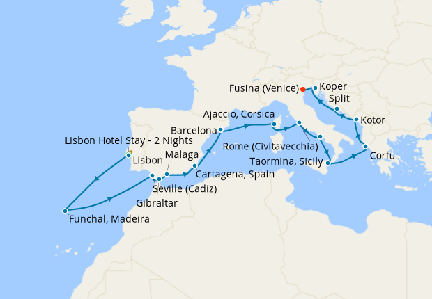Cruise Itinerary Map