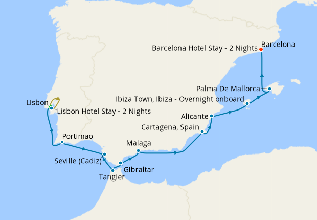 Cruise Itinerary Map