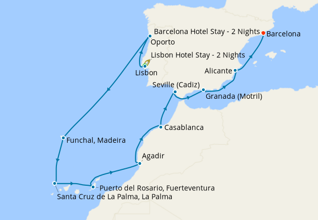 Cruise Itinerary Map