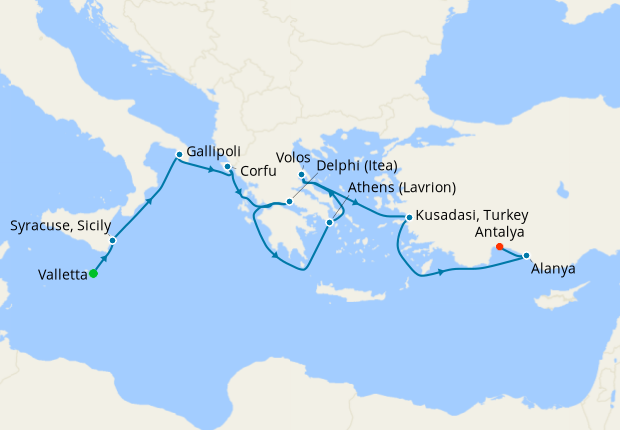 Cruise Itinerary Map
