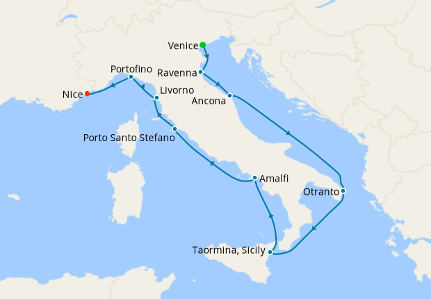 Cruise Itinerary Map