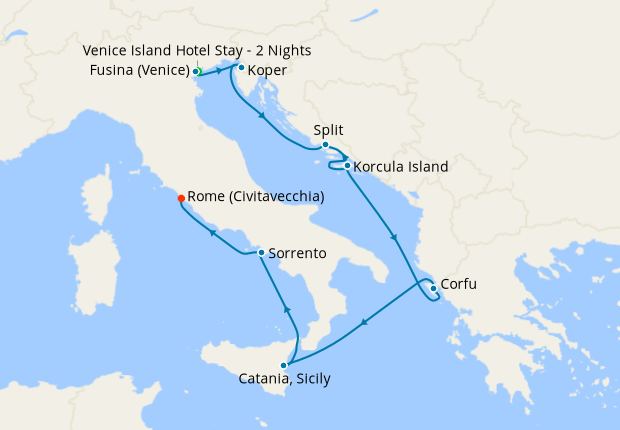 Cruise Itinerary Map