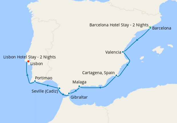Cruise Itinerary Map